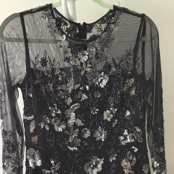 Adrianna Papell Beaded cocktail mesh dress NWT - Picture 4 of 8